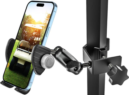 Golf Cart Phone Holder - Compatible with EZGO/Club Car/Yamaha.