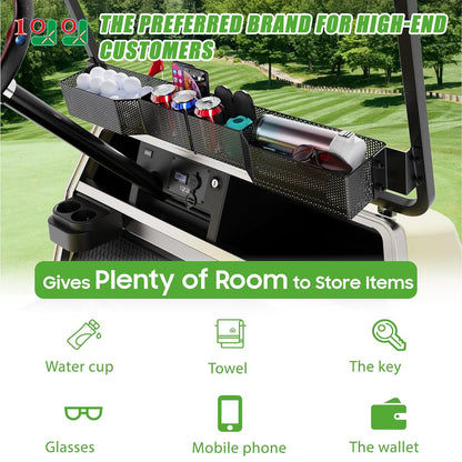 Foldable Dash Storage Tray Organizer for EZGO TXT RXV/Club Car DS Precedent Tempo.