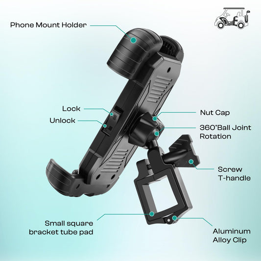 Golf Cart Phone Holder.