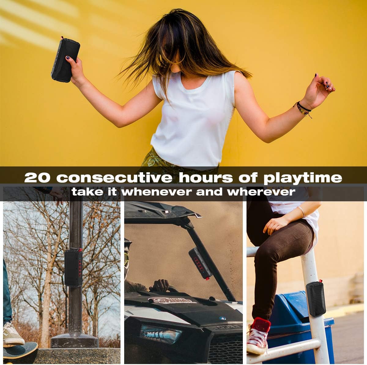Pro Portable Magnetic Bluetooth Golf Speaker Wireless Waterproof.