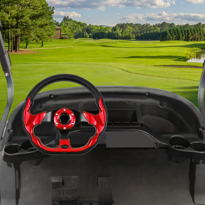 Golf Cart Steering Wheel Universal Design Fit for Club Car Ds and Precedent, EZGO RXV & TXT, Yamaha.