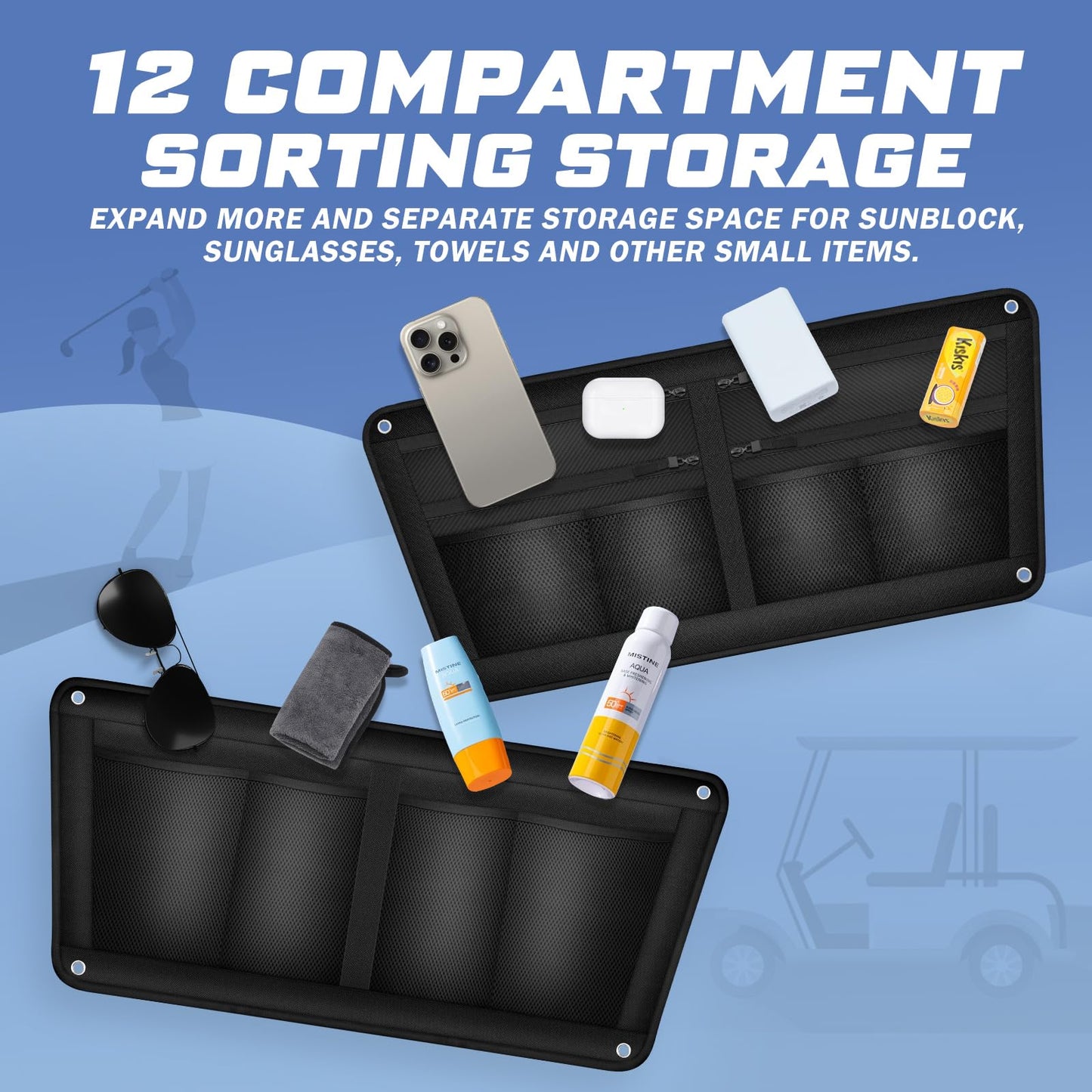 Golf Cart Overhead Storage Bag.