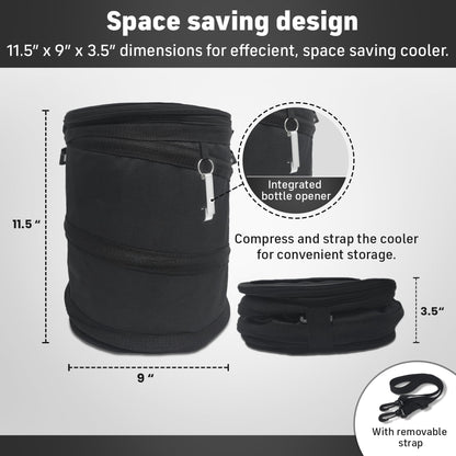 Collapsible Pop-Up Golf Cart Cooler Bag.