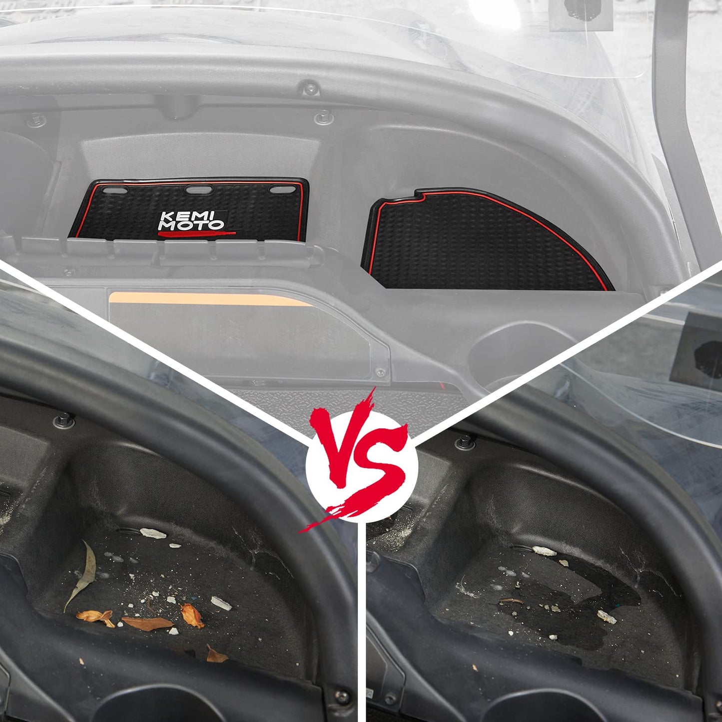 Golf Cart Dash Liner Mats Compatible with Club Car Precedent (2004-2023) and Onward&Tempo (2007-2023)