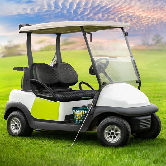 STRAYA Stuff Golf Cart/Buggy Seat Covers - 3D Mesh, Washable, Fits Club Car Precedent, EZGO, Yamaha