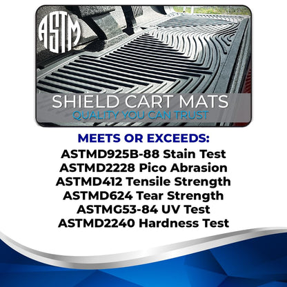 Golf Cart Floor Mat, New & Improved, 8mm Thick.