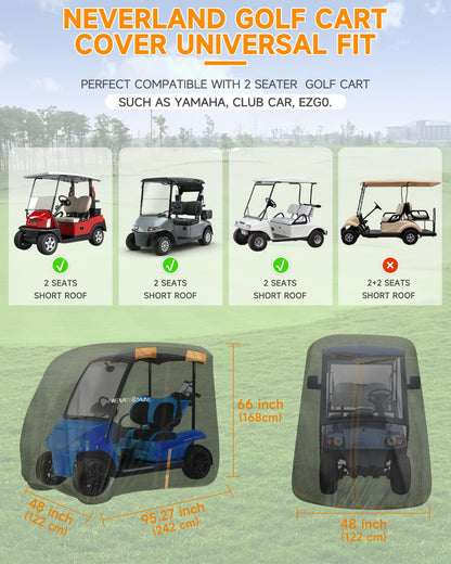 Golf Cart Cover, Fits Ezgo,Yamaha Golf Carts.