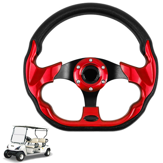 Golf Cart Steering Wheel Universal Design Fit for Club Car Ds and Precedent, EZGO RXV & TXT, Yamaha.