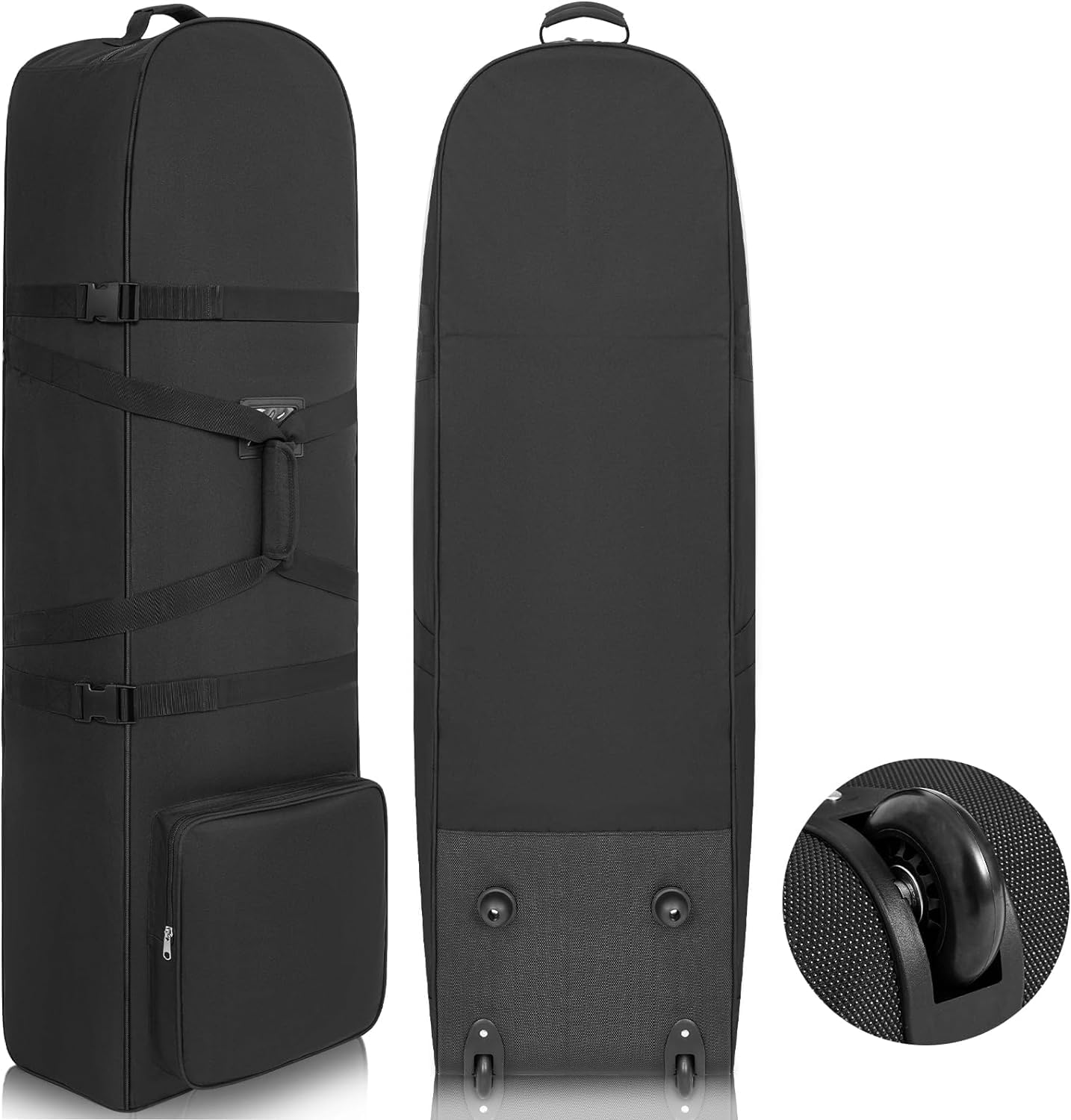 Golf Travel Bags for Airlines with Adjustable Support Rod and Detachable Shoulder Straps.