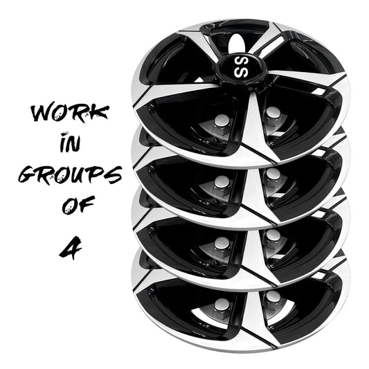 Golf Cart SS Wheel Covers Hub Caps for EZGO, Club Car,Yamaha 8 Inch Hubcaps.