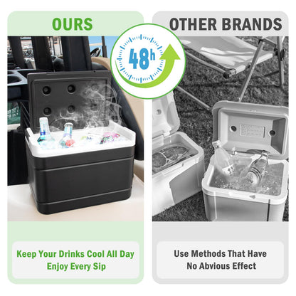 Golf Cart Cooler, Insulated with Mounting Bracket for Club Car Precedent Tempo.