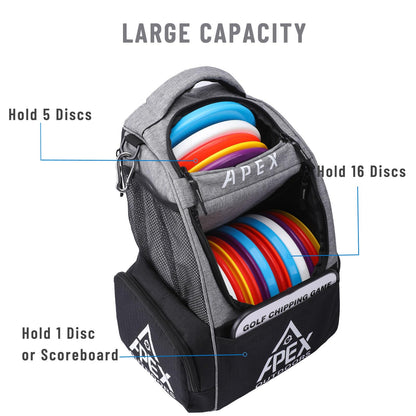 Disc Golf Backpack with 21+ Disc Capacity, Durable & Lightweight with Multiple Storage Pockets.