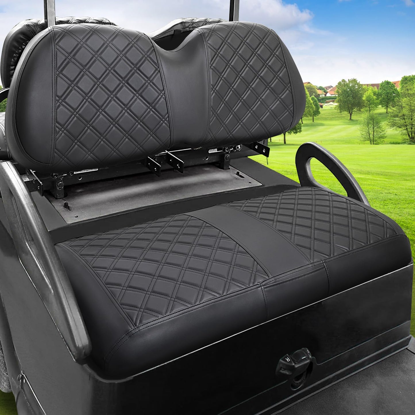 Club Car Precedent Seat Covers, Thick Vinyl Leather Comfortable/Easy to Clean.