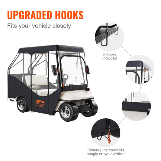 Golf Cart Cover. Universal Fits for Most Brand Carts.