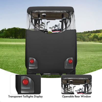 Golf Cart Enclosure fit Yamaha G14 G16 G22 G29 Drive and Drive 2, Yamaha Rain Cover with Clear PVC Windshield.