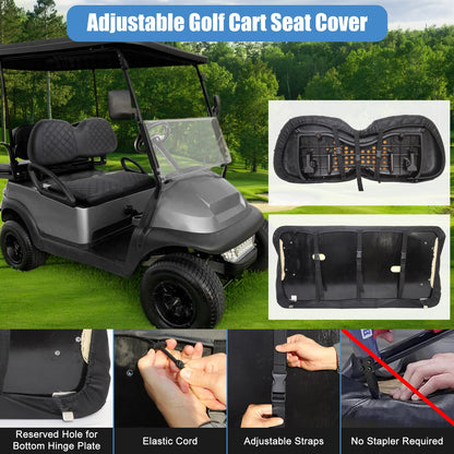 Club Car Precedent Seat Covers, Thick Vinyl Leather Comfortable/Easy to Clean.