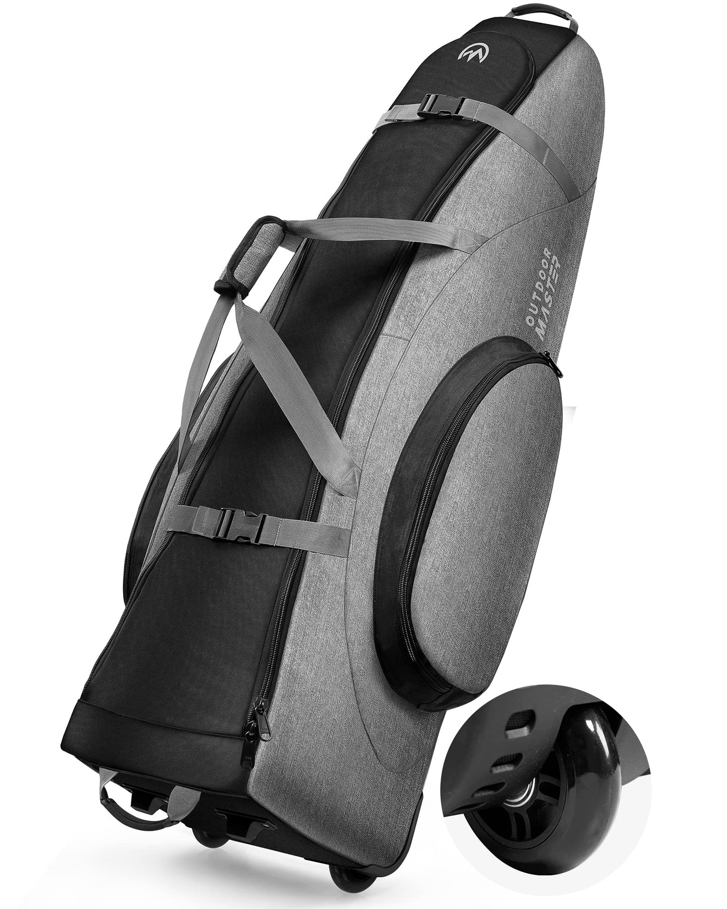 OutdoorMaster Padded Golf Club Travel Bag with Wheels.