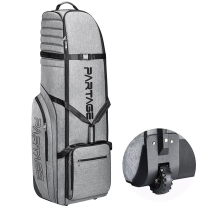 Partage Golf Travel Bag with Wheels, Golf Travel Case for Airlines, 900D Heavy Duty Oxford -Black