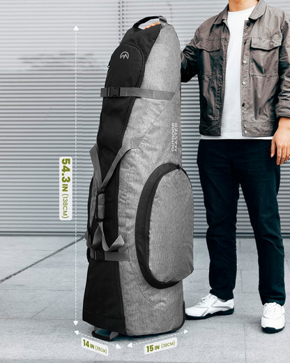 OutdoorMaster Padded Golf Club Travel Bag with Wheels.