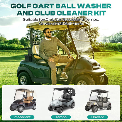 Golf Cart Ball Washer and Club Cleaner Kit.