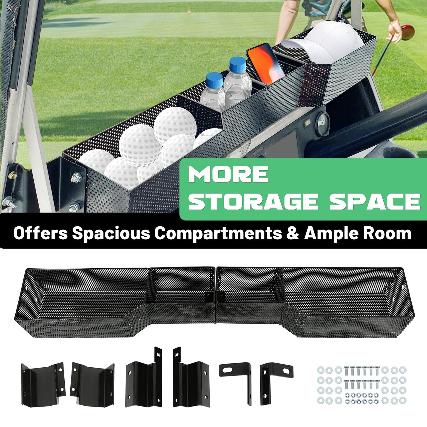 Front Inner Basket Compatible with 2000-Up Club Car DS & Precedent Golf Cart.