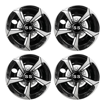 Golf Cart SS Wheel Covers Hub Caps for EZGO, Club Car,Yamaha 8 Inch Hubcaps.