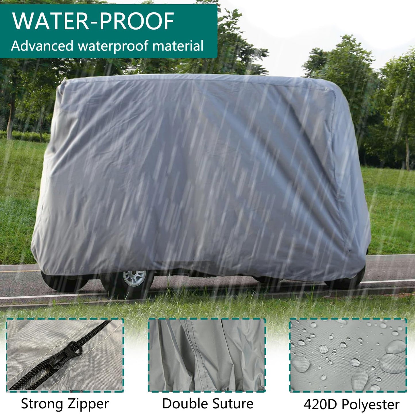 Golf Cart Cover Which Suits Club Car, EZGO and Yamaha.