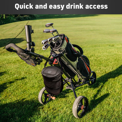 Collapsible Pop-Up Golf Cart Cooler Bag.