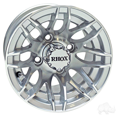 RX175, Machined Silver, 10x7 ET -25 Set